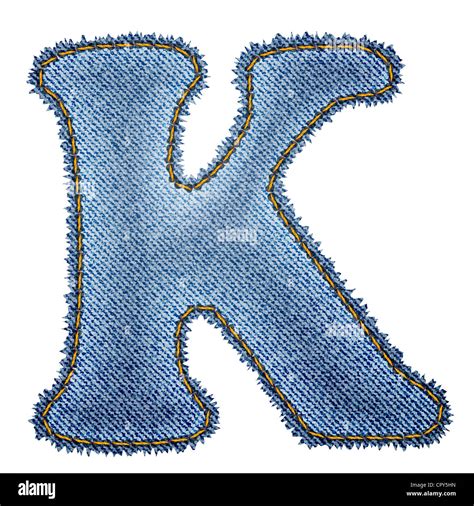 Jeans Alphabet Denim Letter K Stock Photo Alamy