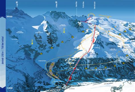 La Grave La Meije Mapa Sjezdovek Mapa St Ediska La Grave La Meije