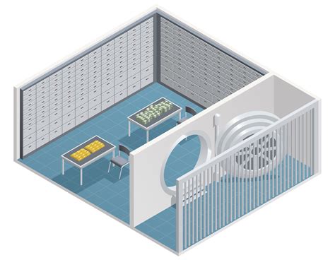 Bank Interior Isometric 476612 Vector Art at Vecteezy