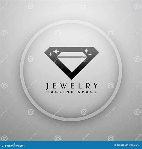 Elegant Jewelry Diamond Logo Concept Vector Design Vector Stock Vector