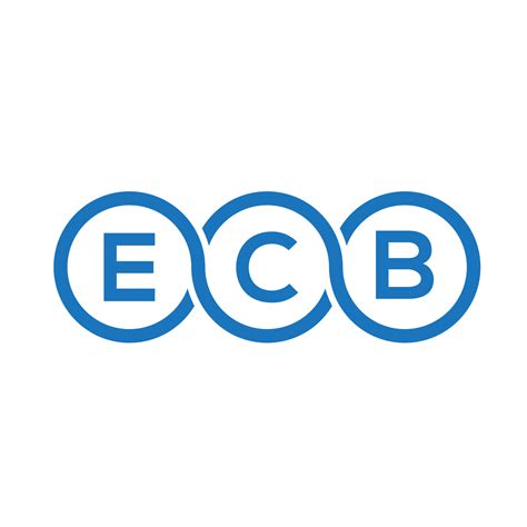 ECB letter logo design on black background.ECB creative initials letter ...