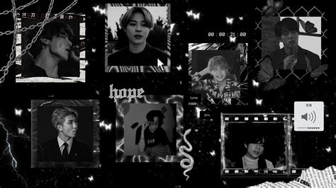 BTS dark aesthetic desktop wallpaper | Fondo