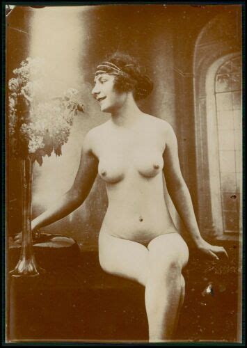 French Nude Risque Woman Citrate Toning Medium Size Photo Original