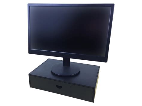 Suporte Para Monitor Gaveta Em Mdf Black Elo