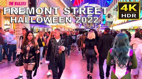 4k Hdr Fremont Street Las Vegas Halloween Night 2022 Youtube