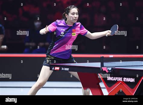 Singapore Singapore 17th Mar 2023 Qian Tianyi Chn Table Tennis Wtt Singapore Smash 2023