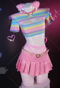 Sexy Lingerie Set Uniform Style Cutout Top And Mini Skirt Set With