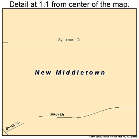 New Middletown Ohio Street Map 3955118