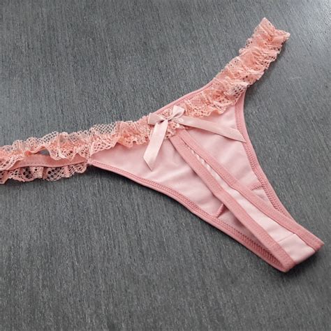 Tanga Fio Renda Franzida Na Cintura Lingerie Br