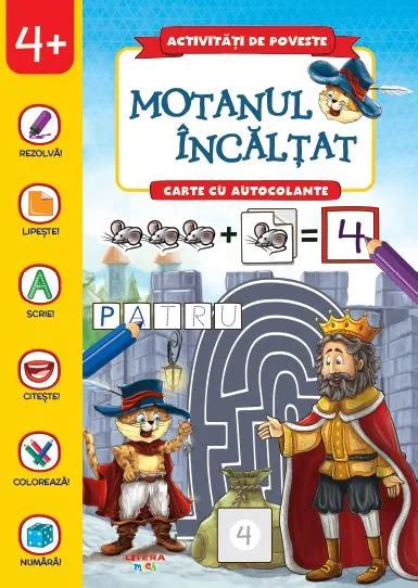 Activitati De Poveste Motanul Incaltat Carte Cu Autocolante