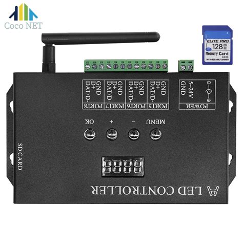 Artnet Dmx To Spi Led Pixel Controller With Sd Card H807sa H807sbwifi 8 4port For Ws2811