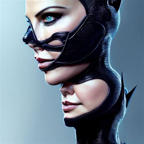 Krea Ai Portrait Of Charlize Theron As A Catwoman Intrica