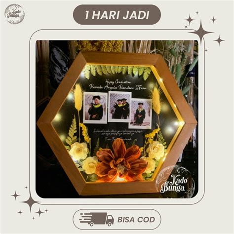 Jual Kado Frame Hexagonal D Foto Polaroid Lampuhadiah Kado Unik Untuk