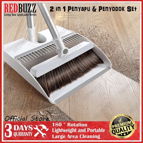 Redbuzz Fordable Sweeper In Broom And Dustpan Combo Set Magic Broom