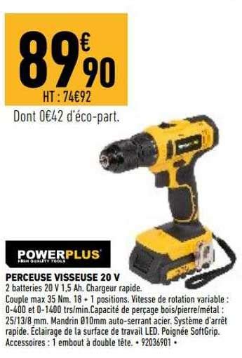 Promo Perceuse Visseuse V Powerplus Chez Brico Cash Icatalogue Fr