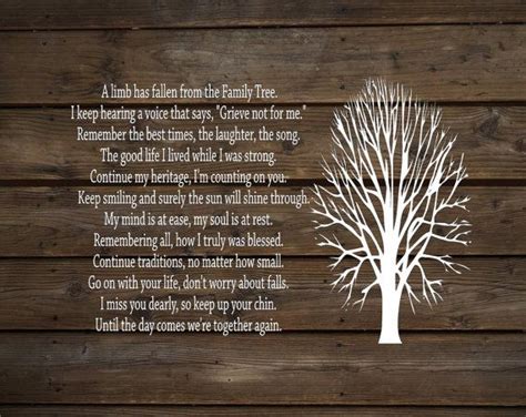 A Limb Has Fallen From Our Family Tree Wood Sign or Canvas Wall Decor - Sympathy Gift, Christmas ...