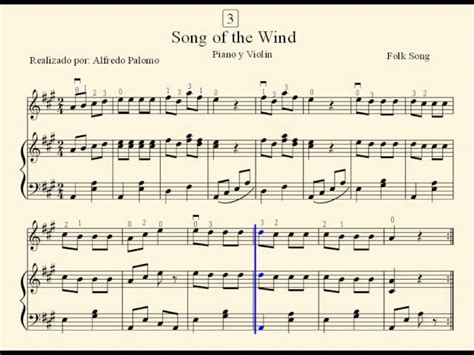 Partitura Song Of The Wind Canci N Del Viento N Viol N Y Piano