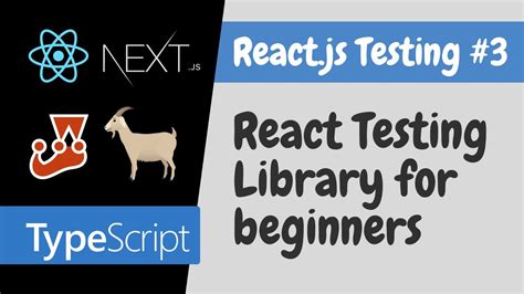 React Testing Library For Beginners React Js Testing Tutorial Youtube