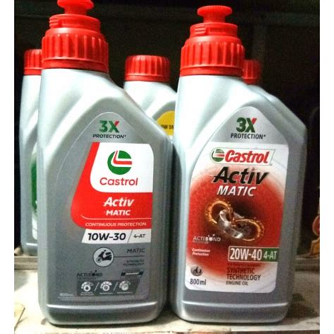 Jual OLi CASTROL ACTIVE MATIC 4T 800 Ml SAE 20W 40 10W 30 Oli Mesin