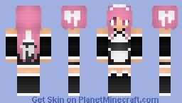 ~Cute Pink Maid~ Minecraft Skin