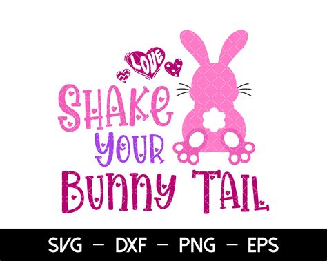 Shake Your Bunny Tail Svg Happy Easter Svg Digital Download Etsy Uk