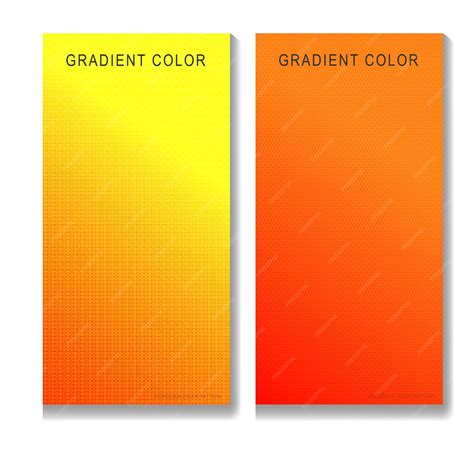 Premium Vector Modern Yellow Orange Gradient Color Set Background