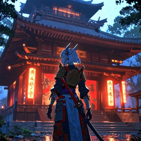 A Fully Female Sengoku Style Armored Female Samurai Wear Premium Ai