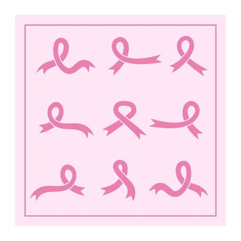 Premium Vector Vector Pink Ribbons For Breast Cancer Awareness Pink