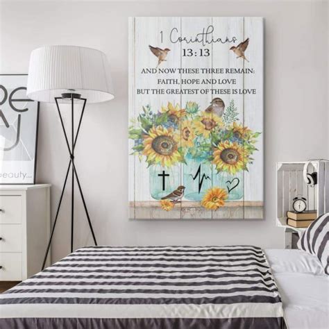 The Greatest Of These Is Love 1 Corinthians 1313 Bible Verse Wall Art