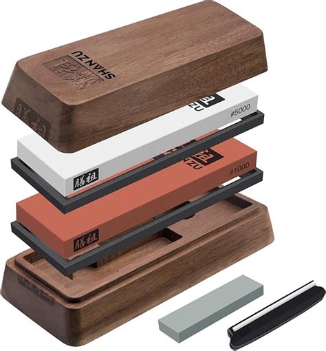 Sharpening Stone With Storage Box SHAN ZU Whetstone Set Knife