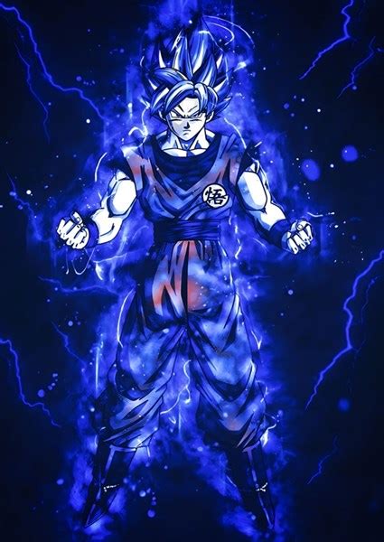 Goku Super Saiyan Neon Affiches Et Impressions Par Jonatan Goozman