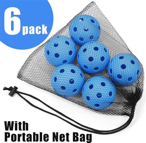 Storm Series Set Of Six Indoor Pickleballs Rhino Pickleball Gifts