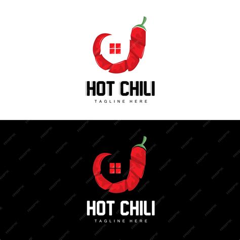 Premium Vector Red Chili Logo Hot Chili Peppers Vector Chili Garden House Illustration Company