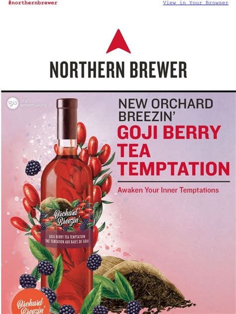 Northern Brewer Home Brewing Supplies Available Now Goji Berry Tea