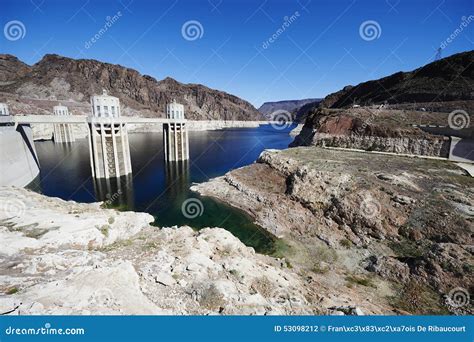 Hoover dam water level stock photo. Image of issue, concern - 53098212