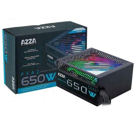 Fonte De Alimentação Azza Psaz 650W Atx Nao Modular 80 Plus Bronze Rgb