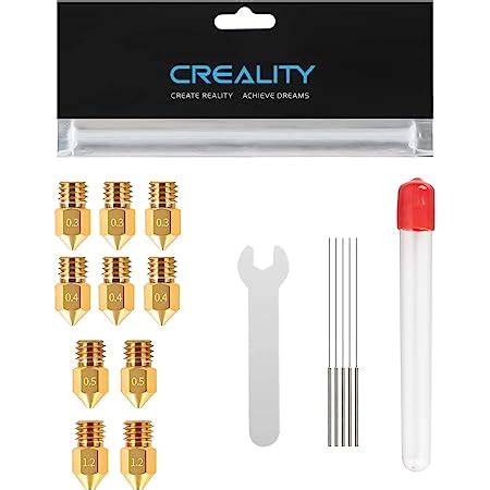 Amazon Creality Ender 3 Extruder MK8 Nozzles Kit With 10Pcs 3D