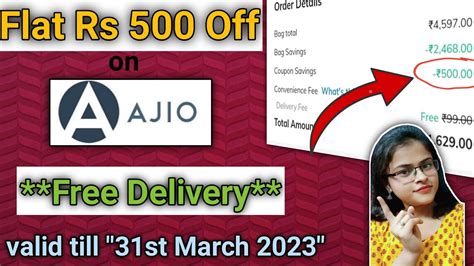 Rs Off Free Delivery Ll Ajio Coupon Code L Ajio Coupon