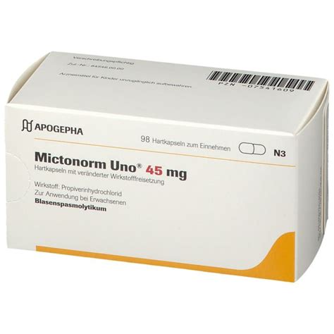 Mictonorm Uno 45 Mg 98 St Mit Dem E Rezept Kaufen Shop Apotheke