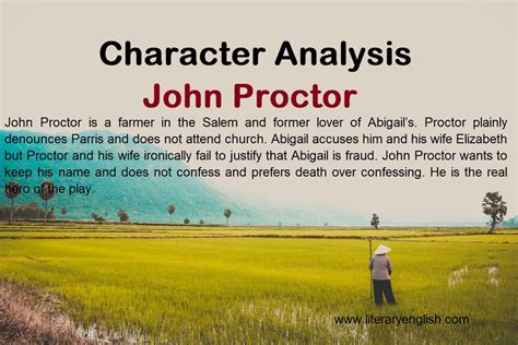 Character Analysis Of John Proctor Literary English