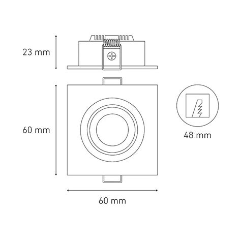 Luminaria Downlights Serie Flash Plano Empotrado Flash Plano L