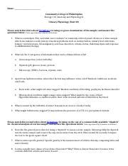 Bio 110 Online Urinalysis Lab And Case Study 1 Docx Name Community