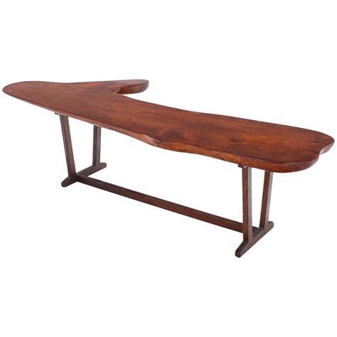 Mid Century Modern Live Edge Coffee Table For Sale At 1stdibs