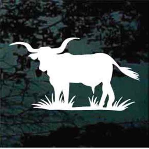 Longhorn Bull Silhouette Decals & Car Window Stickers | Decal Junky