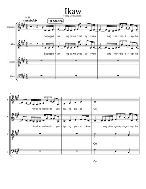 Ikaw - Yeng Constantino SATB Choir Sheet music for Piano | Download ...