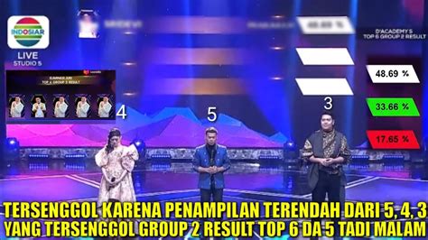 Penampilan Menurun Yang Tersenggol Tadi Malam Group Result Top Da