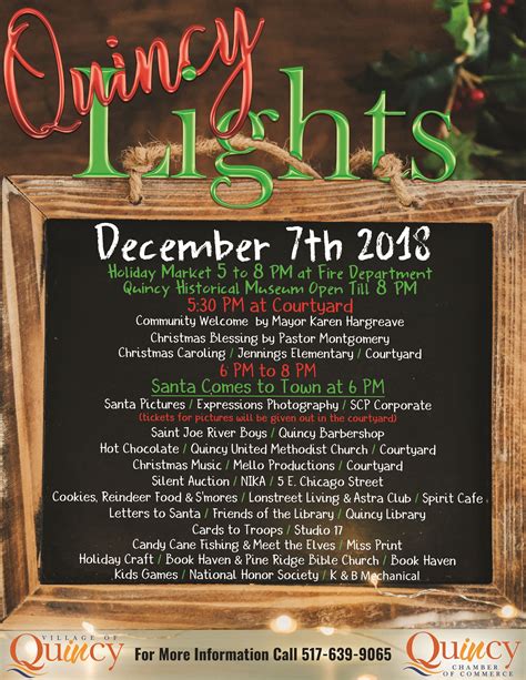 Calendar • Quincy Lights & Holiday Market