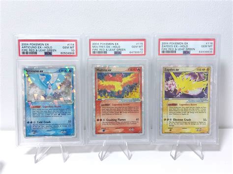 Psa Set Articuno Moltres Zapdos Ex Pokemon Fire Red Leaf Green