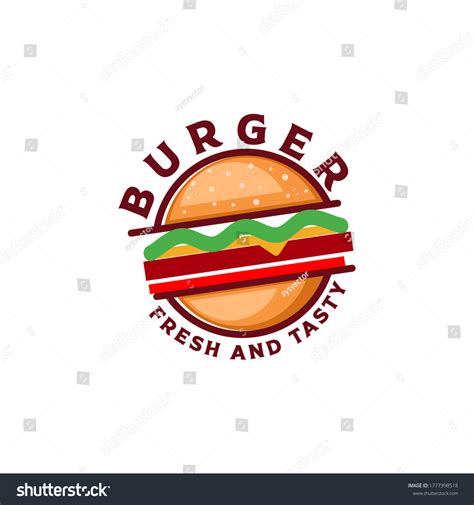 Burgers Hamburger Logo Design Template Vector Stock Vector (Royalty ...