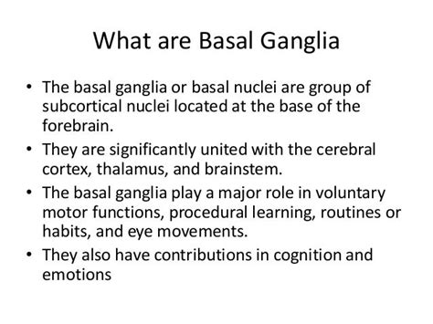 Basal ganglia stroke